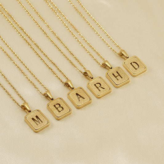 PERSONALISED GOLD INITIAL GLITTER NECKLACE